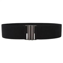 Load image into Gallery viewer, Women Vintage Stretch Belt Unique Black Elastic Design Stretchy Luxury Waistband Stylish Women Waist Belts
