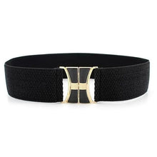 Load image into Gallery viewer, Women Vintage Stretch Belt Unique Black Elastic Design Stretchy Luxury Waistband Stylish Women Waist Belts
