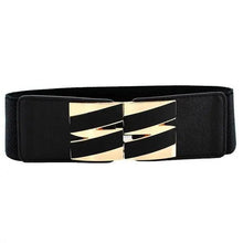 Load image into Gallery viewer, Women Vintage Stretch Belt Unique Black Elastic Design Stretchy Luxury Waistband Stylish Women Waist Belts
