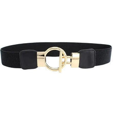 Load image into Gallery viewer, Women Vintage Stretch Belt Unique Black Elastic Design Stretchy Luxury Waistband Stylish Women Waist Belts
