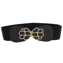 Load image into Gallery viewer, Women Vintage Stretch Belt Unique Black Elastic Design Stretchy Luxury Waistband Stylish Women Waist Belts
