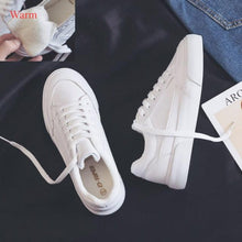 Load image into Gallery viewer, Women White Business Sneakers Fashion Woman's Spring Trend Casual Sport Shoes New Comfort White Platform Ultra Lightweight Walking Non Slip Sneakers
