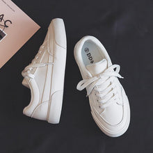 Load image into Gallery viewer, Women White Business Sneakers Fashion Woman's Spring Trend Casual Sport Shoes New Comfort White Platform Ultra Lightweight Walking Non Slip Sneakers
