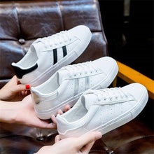 Load image into Gallery viewer, Women White Casual Shoes Casual Women Sneakers Flats Girl Breathble Vulcanized Shoes Lace Up White Casual Style Comfortable Sneakers Eco Leather Street Sneakers

