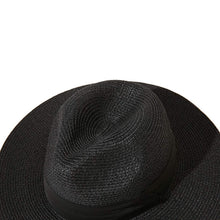 Load image into Gallery viewer, Women Wide Brim Straw Panama Roll up Hat
