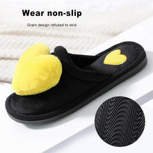 Load image into Gallery viewer, Women Winter Heart Shoes Woman Slides Plush Home Slippers Indoor House Shoes Winter Warm Fur Slippers With Embroidered Heart Details Soft And Warm House Slippers With Cushioned Insole
