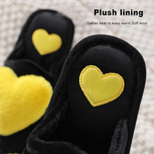Load image into Gallery viewer, Women Winter Heart Shoes Woman Slides Plush Home Slippers Indoor House Shoes Winter Warm Fur Slippers With Embroidered Heart Details Soft And Warm House Slippers With Cushioned Insole
