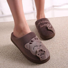 Load image into Gallery viewer, Women Winter Home Fur Slippers Cat Non-Slip Soft Warm House Indoor Bedroom Men Couples Memory Foam Floor Shoes Fluffy Slippers For Women Indoor Warm Furry Bedroom Slippers With Non Slip Outsole
