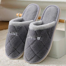 Load image into Gallery viewer, Women Winter Home Slippers Cute Shoes Non-Slip Soft Winter Warm Slipper Indoor Bedroom Couples Floor Shoes Women's House Slippers Indoor Memory Foam Cotton-Blend Knitted Autumn Winter Slippers
