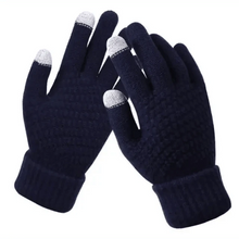 Load image into Gallery viewer, Women Winter Modern Touchscreen Gloves Thicken Warm Knitted Stretch One Size Gloves Full Finger Outdoor Skiing Gloves
