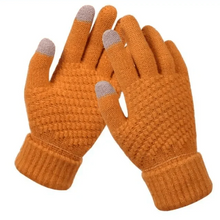 Load image into Gallery viewer, Women Winter Modern Touchscreen Gloves Thicken Warm Knitted Stretch One Size Gloves Full Finger Outdoor Skiing Gloves
