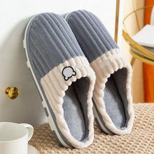 Load image into Gallery viewer, Women Winter Warm Fur Slippers Mens House Shoes Comfort Flat Heel Home Indoor Bedroom Warm Soft Cozy Fleece Lining House Slippers Memory Foam Slippers Winter Bedroom Shoes
