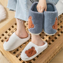 Load image into Gallery viewer, Women Winter Warm Fur Slippers Mens House Shoes Comfort Flat Heel Home Indoor Bedroom Warm Soft Cozy Fleece Lining House Slippers Memory Foam Slippers Winter Bedroom Shoes
