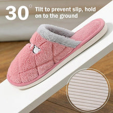 Load image into Gallery viewer, Women Winter Warm Fur Slippers Mens House Shoes Comfort Flat Heel Home Indoor Bedroom Warm Soft Cozy Fleece Lining House Slippers Memory Foam Slippers Winter Bedroom Shoes
