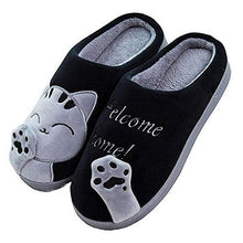 Load image into Gallery viewer, Women Winter Warm Home Slippers Couple Shoes Plush Cat Animal Slip On Soft Indoor Flats Comfort Cozy Memory Foam Scuff Slippers Slip On Warm House Shoes
