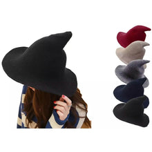 Load image into Gallery viewer, Women Winter Warm Knitted Wool Witch Hat Cap
