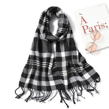 Load image into Gallery viewer, Women Winter Warm Scarf Shawl Fashion Plain  Soft Long Scarves For Women Casual Wear Travel Friendly Scarfs  Warm Winter Scarf Double Sided Thick Shawl Women Students Scarf
