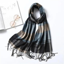 Load image into Gallery viewer, Women Winter Warm Scarf Shawl Fashion Plain  Soft Long Scarves For Women Casual Wear Travel Friendly Scarfs  Warm Winter Scarf Double Sided Thick Shawl Women Students Scarf
