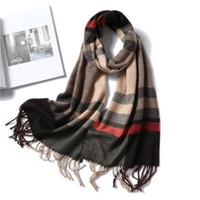 Load image into Gallery viewer, Women Winter Warm Scarf Shawl Fashion Plain  Soft Long Scarves For Women Casual Wear Travel Friendly Scarfs  Warm Winter Scarf Double Sided Thick Shawl Women Students Scarf
