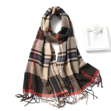 Load image into Gallery viewer, Women Winter Warm Scarf Shawl Fashion Plain  Soft Long Scarves For Women Casual Wear Travel Friendly Scarfs  Warm Winter Scarf Double Sided Thick Shawl Women Students Scarf
