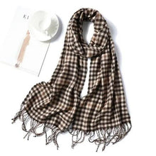 Load image into Gallery viewer, Women Winter Warm Scarf Shawl Fashion Plain  Soft Long Scarves For Women Casual Wear Travel Friendly Scarfs  Warm Winter Scarf Double Sided Thick Shawl Women Students Scarf
