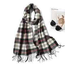 Load image into Gallery viewer, Women Winter Warm Scarf Shawl Fashion Plain  Soft Long Scarves For Women Casual Wear Travel Friendly Scarfs  Warm Winter Scarf Double Sided Thick Shawl Women Students Scarf
