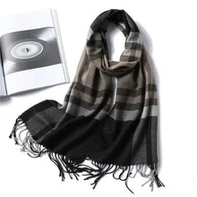 Load image into Gallery viewer, Women Winter Warm Scarf Shawl Fashion Plain  Soft Long Scarves For Women Casual Wear Travel Friendly Scarfs  Warm Winter Scarf Double Sided Thick Shawl Women Students Scarf
