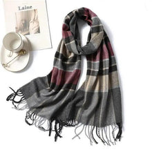 Load image into Gallery viewer, Women Winter Warm Scarf Shawl Fashion Plain  Soft Long Scarves For Women Casual Wear Travel Friendly Scarfs  Warm Winter Scarf Double Sided Thick Shawl Women Students Scarf
