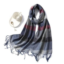 Load image into Gallery viewer, Women Winter Warm Scarf Shawl Fashion Plain  Soft Long Scarves For Women Casual Wear Travel Friendly Scarfs  Warm Winter Scarf Double Sided Thick Shawl Women Students Scarf

