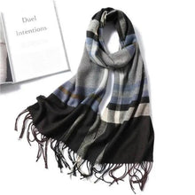 Load image into Gallery viewer, Women Winter Warm Scarf Shawl Fashion Plain  Soft Long Scarves For Women Casual Wear Travel Friendly Scarfs  Warm Winter Scarf Double Sided Thick Shawl Women Students Scarf
