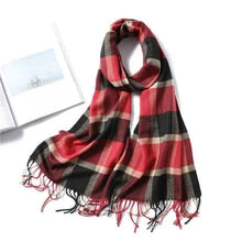 Load image into Gallery viewer, Women Winter Warm Scarf Shawl Fashion Plain  Soft Long Scarves For Women Casual Wear Travel Friendly Scarfs  Warm Winter Scarf Double Sided Thick Shawl Women Students Scarf
