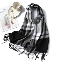 Load image into Gallery viewer, Women Winter Warm Scarf Shawl Fashion Plain  Soft Long Scarves For Women Casual Wear Travel Friendly Scarfs  Warm Winter Scarf Double Sided Thick Shawl Women Students Scarf
