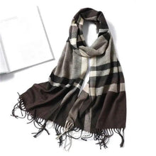 Load image into Gallery viewer, Women Winter Warm Scarf Shawl Fashion Plain  Soft Long Scarves For Women Casual Wear Travel Friendly Scarfs  Warm Winter Scarf Double Sided Thick Shawl Women Students Scarf
