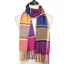 Load image into Gallery viewer, Women Winter Warm Scarf Shawl Fashion Plain  Soft Long Scarves For Women Casual Wear Travel Friendly Scarfs  Warm Winter Scarf Double Sided Thick Shawl Women Students Scarf
