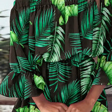 Load image into Gallery viewer, Women's 3/4 Length Sleeve Floral Ruffle Summer Spring Off Shoulder Dress
