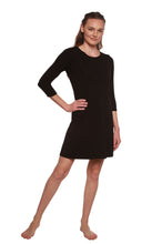 Load image into Gallery viewer, Women's A-Line Bamboo Viscose Dress in Black
