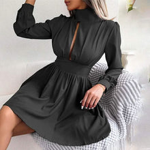Load image into Gallery viewer, Women's A Line Turtleneck Mini Dress
