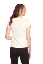 Load image into Gallery viewer, Women's Bamboo Viscose/Cotton V-Neck Cap Sleeve T-Shirt
