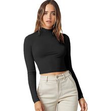 Load image into Gallery viewer, Women's Basic Mock Neck Long Sleeve Top
