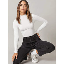 Load image into Gallery viewer, Women's Basic Mock Neck Long Sleeve Top
