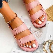 Load image into Gallery viewer, Womens Black Buckle Sandals Soft  Casual Thick Comfort Fashion Stylish Design Women Sandals
