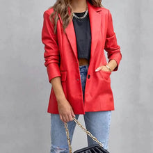 Load image into Gallery viewer, Women's Blazer Warm Breathable Outdoor Office Street Pocket Single Breasted Turndown
