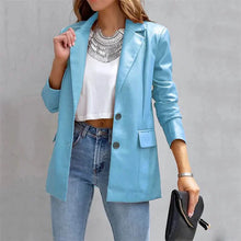 Load image into Gallery viewer, Women's Blazer Warm Breathable Outdoor Office Street Pocket Single Breasted Turndown
