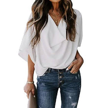 Load image into Gallery viewer, Women's Blouse Plain V Neck Basic Tops
