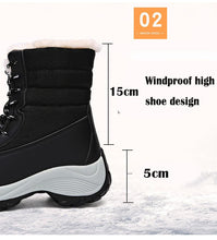 Load image into Gallery viewer, Womens Boots Waterproof Winter Shoes Snow Boots Keep Warm Ankle Winter Boots With Thick Fur Heels Women Ankle Hiking Shoes Waterproof Non Slip Warm Fur Outdoor Boots
