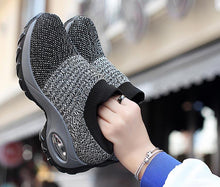 Load image into Gallery viewer, Womens Breathable Sneakers New Mesh Women Shoes Slip-On Air Cushion Casual Walking Shoes Lightweight Breathable Mesh Athletic Running Shoes Fashion Slip-on Sock Sneakers
