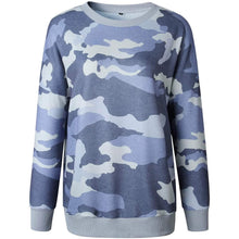 Load image into Gallery viewer, Women's Camouflage Print Casual Leopard Pullover Long Sleeve Sweatshirts

