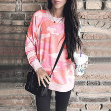 Load image into Gallery viewer, Women's Camouflage Print Casual Leopard Pullover Long Sleeve Sweatshirts
