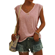Load image into Gallery viewer, Women's Cap Sleeve T-Shirt Casual Loose Fit Tank Top
