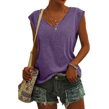 Load image into Gallery viewer, Women's Cap Sleeve T-Shirt Casual Loose Fit Tank Top
